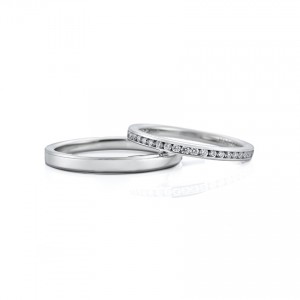 シンプル,ゴージャス 結婚指輪のJRA0202_WRA030