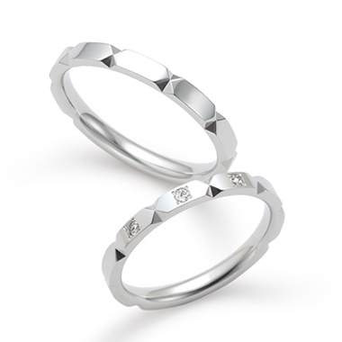 シンプル 結婚指輪の折り紙（おりがみ）