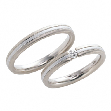 シンプル 結婚指輪のtrinite