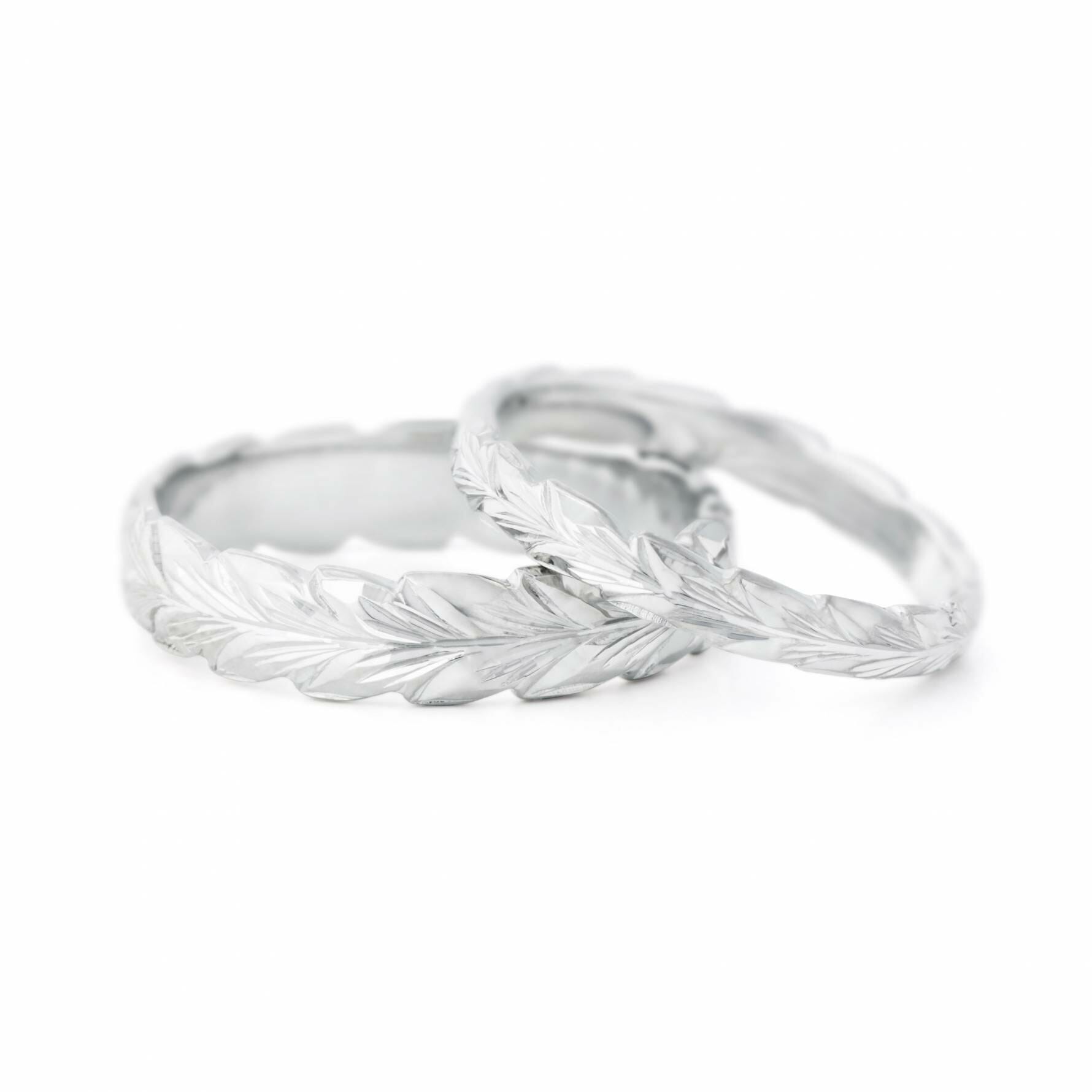 ハワイアン 結婚指輪のLAU：葉