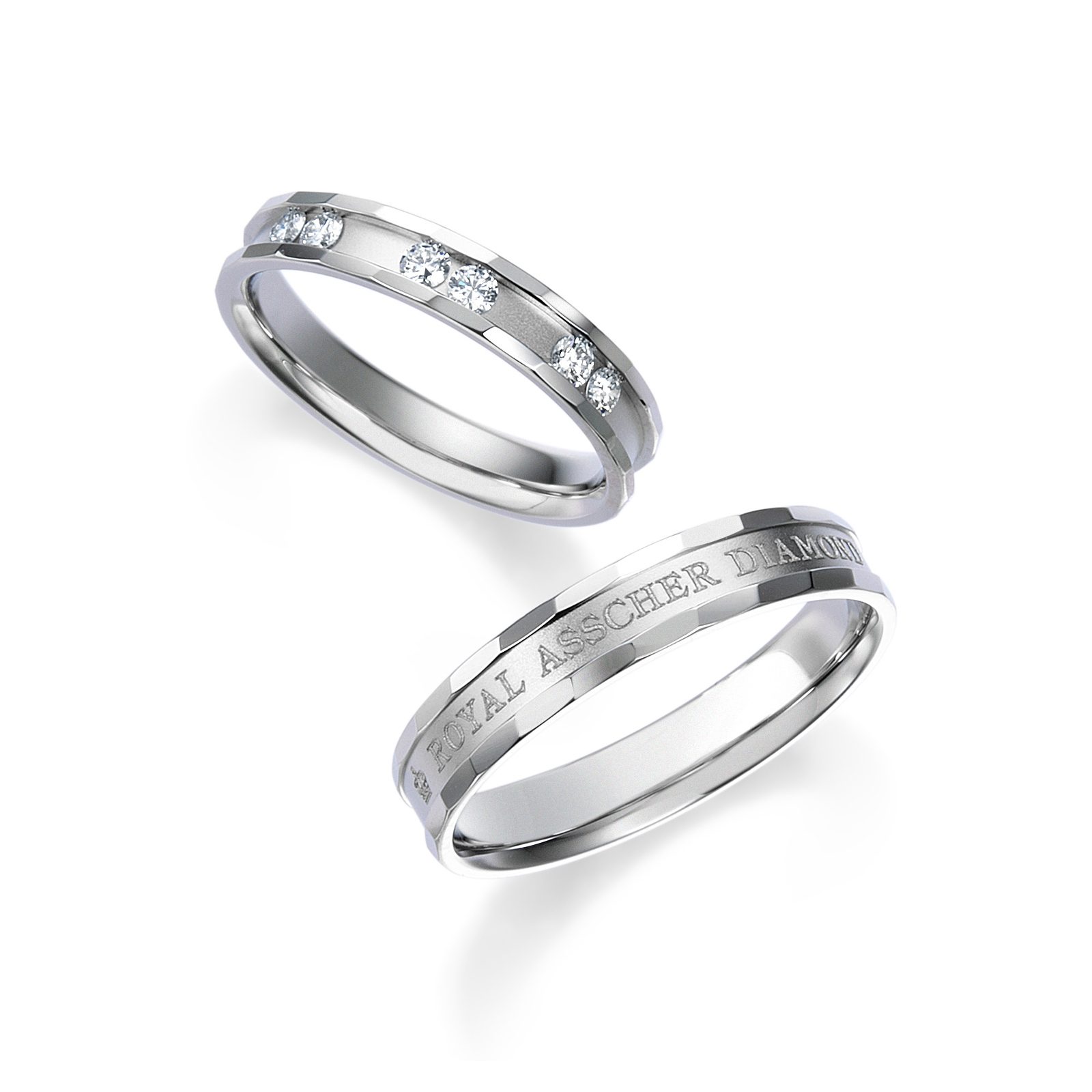 シンプル,ゴージャス,個性的 結婚指輪のWRB033 _WRA024