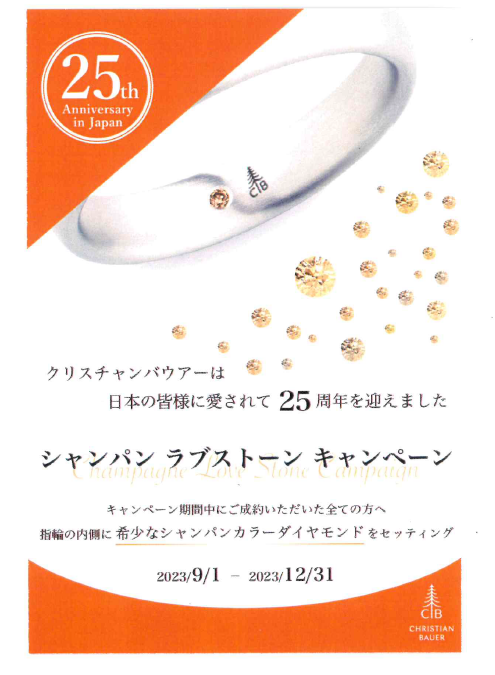 【クリスチャンバウアー】シャンパン ラブ ストーン キャンペーン