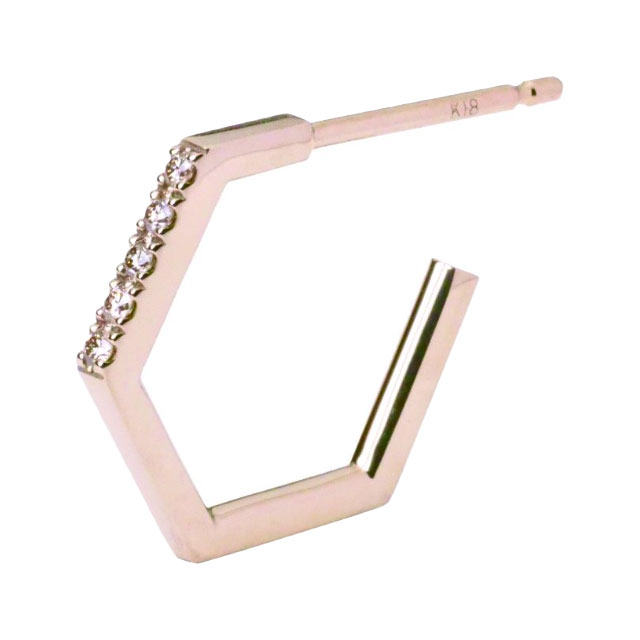  ファッションジュエリーのシック　ハニカム　ピアス